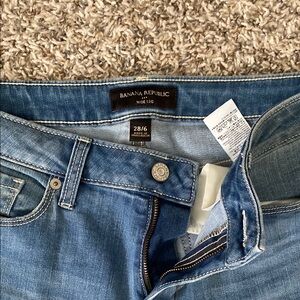 Banana Republic Blue Flare Jeans with Wide Leg